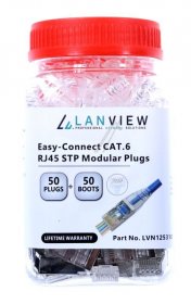 Rj45-plug - Lanview Easy-connect Rj45 Cat. 6 Stp Connector For Awg 23-24, (50 Pieces)