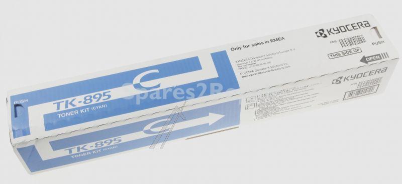 Kyocera Mita Toner Cartridge - 1t02k0cnl0 Tk-895c Kyocera Toner Kit Cyan 6k