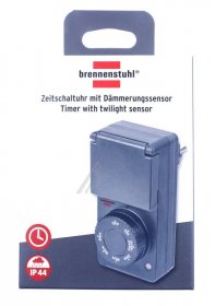 Brennenstuhl Clock Timer - 1506120 Timer With Twilight Sensor Ddt Ip44