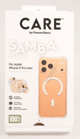 Panzerglass Leather Bag Gsm - Care By Panzerglass Fashionable Case Samba Transparent W White Magsafe Iphone 17 Pro Max - CR84109