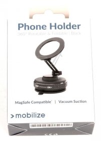 Mobilize Capstan Mounting - 81837 Mobilize Magsafe Compatible Phone Holder - 360° Rotatable & Foldable - Vacuum Suction - Black