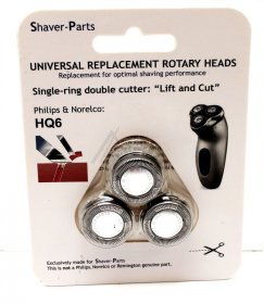 Newspeak Shaver Head - Hq6 Single-ring Double Cutter Lift & Cut Alt For Philips Hq6