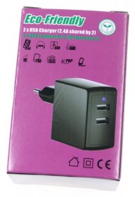 Minwa Usb Power Supplies - Mwn2ua24eu Power Adaptor 2x Usb Output 2 4a