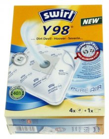 Melitta Vacuum Cleaner Bags - Y98 Y98 Swirl Dust Bags X4 +1 Filter - Dirt Devil|hoover|severin