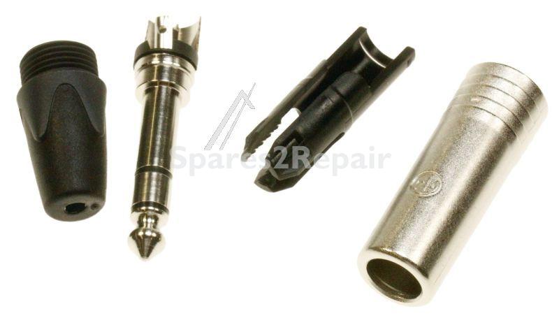 Neutrik Mono Jack Plug - Connector Jack Plug, 6.35mm, 3-pin
