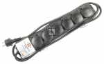 Brennenstuhl Six-way Trailing Socket - Six-way Trailing Socket Outdoor Black 2m