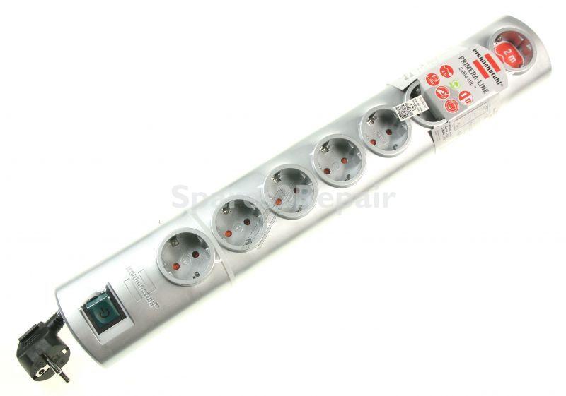 Brennenstuhl 8 Way Socket Outlet Switch - Primera-line Steckdosenleiste 8-fach Silber 2m H05vv-f 3g1,5