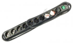 BRENNENSTUHL 10 Way Socket Outlet Switch ECO-LINE 10 WAY SOCKET OUTLET SWITCH BLACK 3M