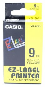 Casio Colour Cartridge - Adaptable For Casio 1 Schwarz Auf Gelb Schriftband 9mm Fur Label-pri