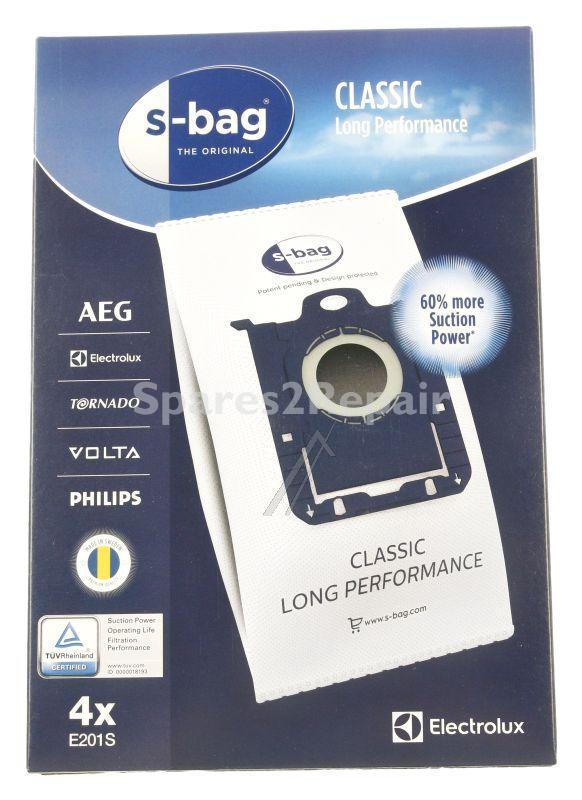 Vacuum Cleaner Bags - E201s 9001684589 E201s 4x S-bag Classic Long Performance [Electrolux Aeg]