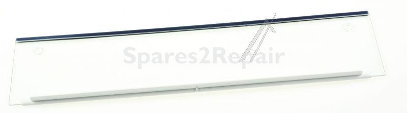 Liebherr Glass Panel - 727634200 Front Glass Plate With Stainless Steel Strip Above Vegetables