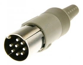 Hirschmann 8pin Din Plug - Mas 80 Sn 270° 8pol-din-plug, Plastic, Soldering Connection, 270° Grey