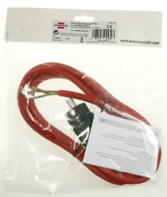 Brennenstuhl Mains Power Lead - Anschlusskabel 3m Rot H07rn-f 3g1 5