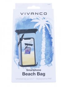 Vivanco Leather Bag Gsm - Beachbagvvbk Waterproof Beach Bag For Phones Up To