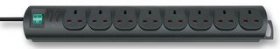 Brennenstuhl 8 Way Socket Outlet Switch - Primera-line 8 Way Black Switched Extension Lead 2m 05vv-f 3g1,25 Uk