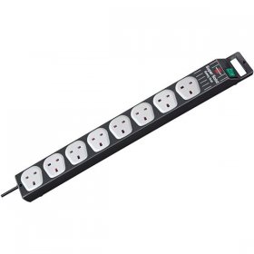 Brennenstuhl 8 Way Socket Outlet Switch - Super Solid Line 8 Way Extension Socket 2.5m H05vvf 3g1,5 With 13a Fuse -uk