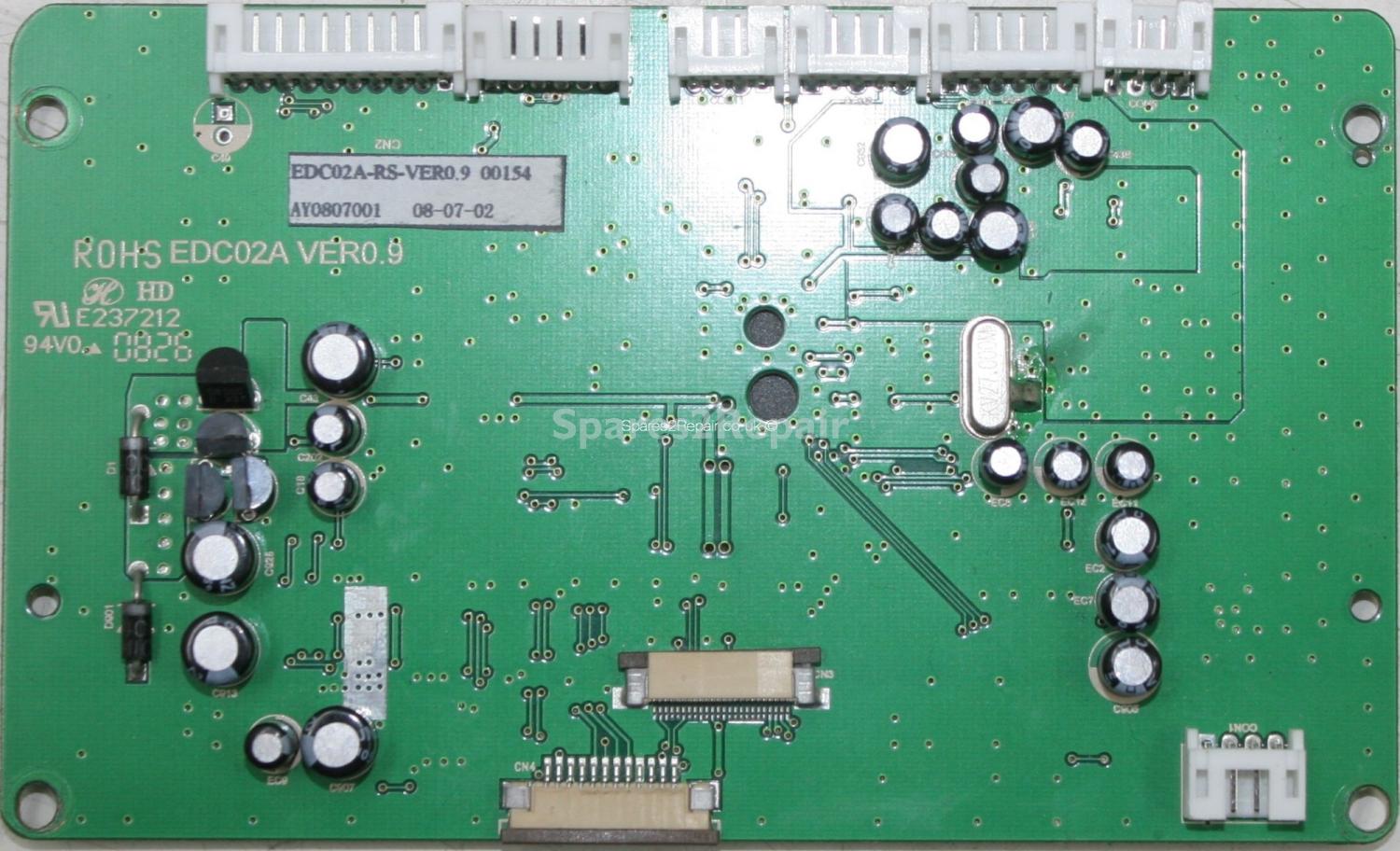Akura ABLDVD2626W-HDID - Board - EDC02A VER0.9 - EDC02A-RS-VER0.9 - AY0807001 - 00154