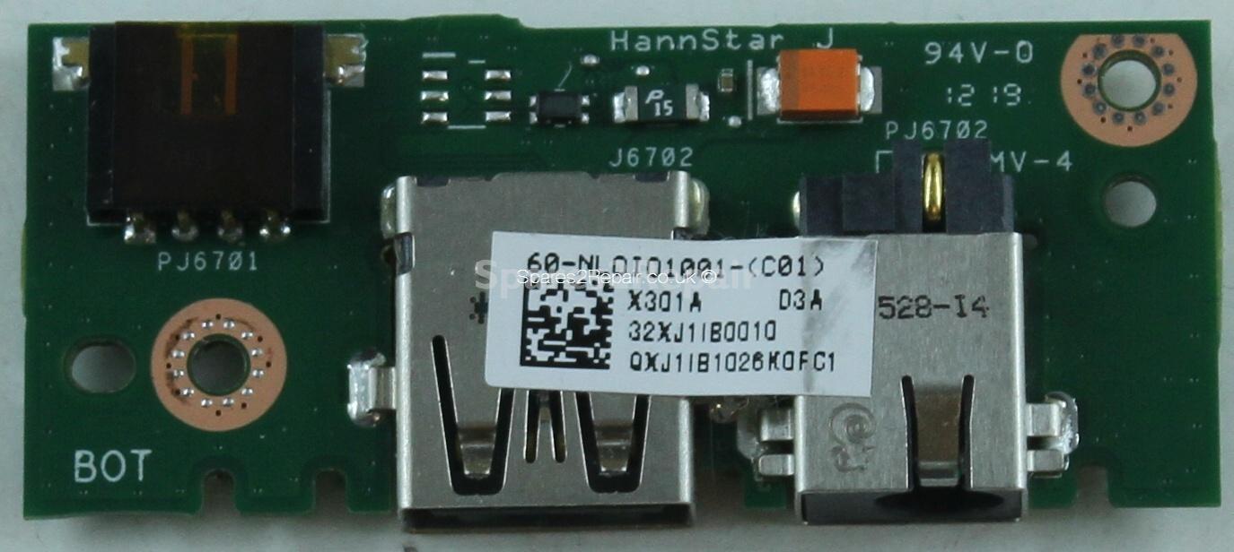 Asus X501A - Charger Socket & USB Board - 60-NLOIO1001-(C01) - 32XJ1IB0010
