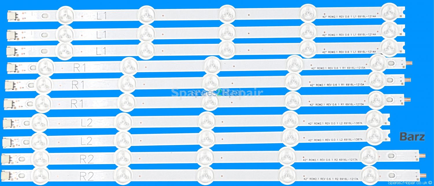 LG 42 inch Full LED Backlight Array - LC420DUE SF - 6916L-1412A - 6916L-1413A - 6916L-1414A - 6916L-1415A - AGF78326501