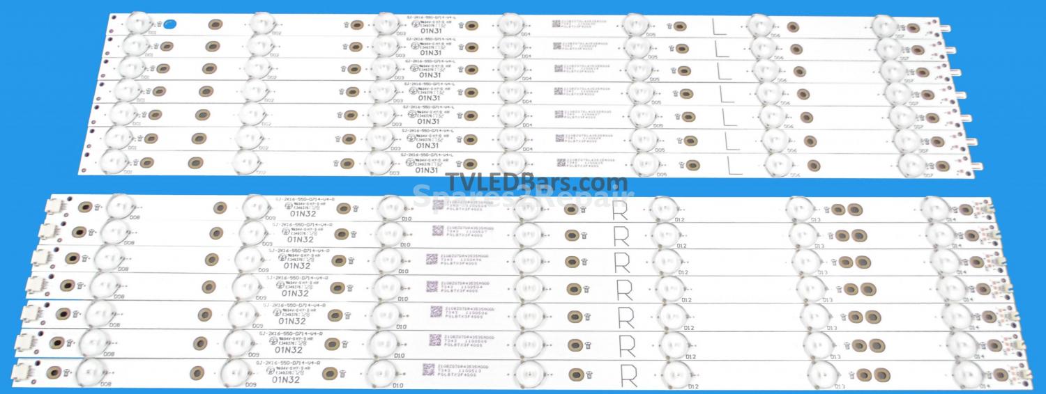 Philips 55 inch Full LED Backlight Array - GJ-2K16-550-D714-V4 L+R - LB55072 V1 V0 00 - TPT550J1-QUBN0.K TPT550U2-EQLSHA.G