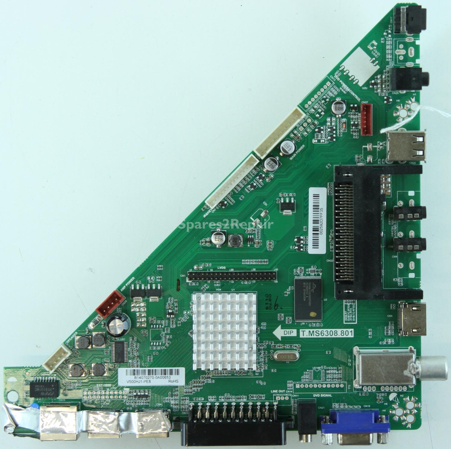 Blaupunkt 50/149Z-GB-5B2-FGBKUP-EU - Main AV - T.MS6308.801 - 4502160-2 - B14070270 - V500HJ1-PE8