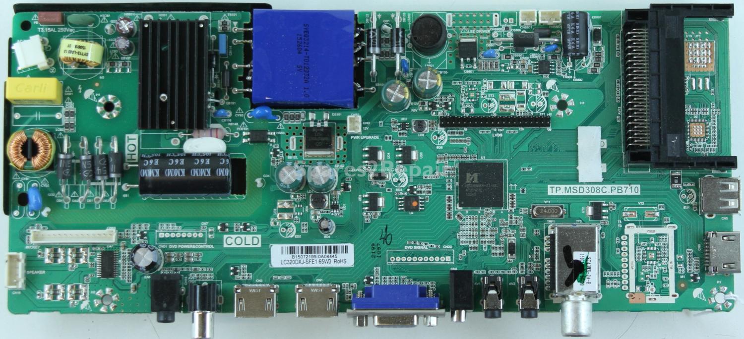 Blaupunkt 32/136I-WB-11B-HKU-UK - Main Board - TP.MSD308C.PB710 - B15072199 - 4502492-3 - LC320DXJ-SFE1