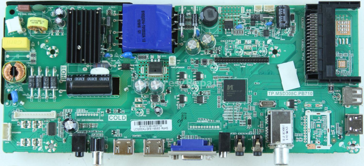Blaupunkt 32/136I-WB-11B-HKU-UK - Main Board - TP.MSD308C.PB710 - B15072196 - 4502492-3 - LC320DXJ-SFE1