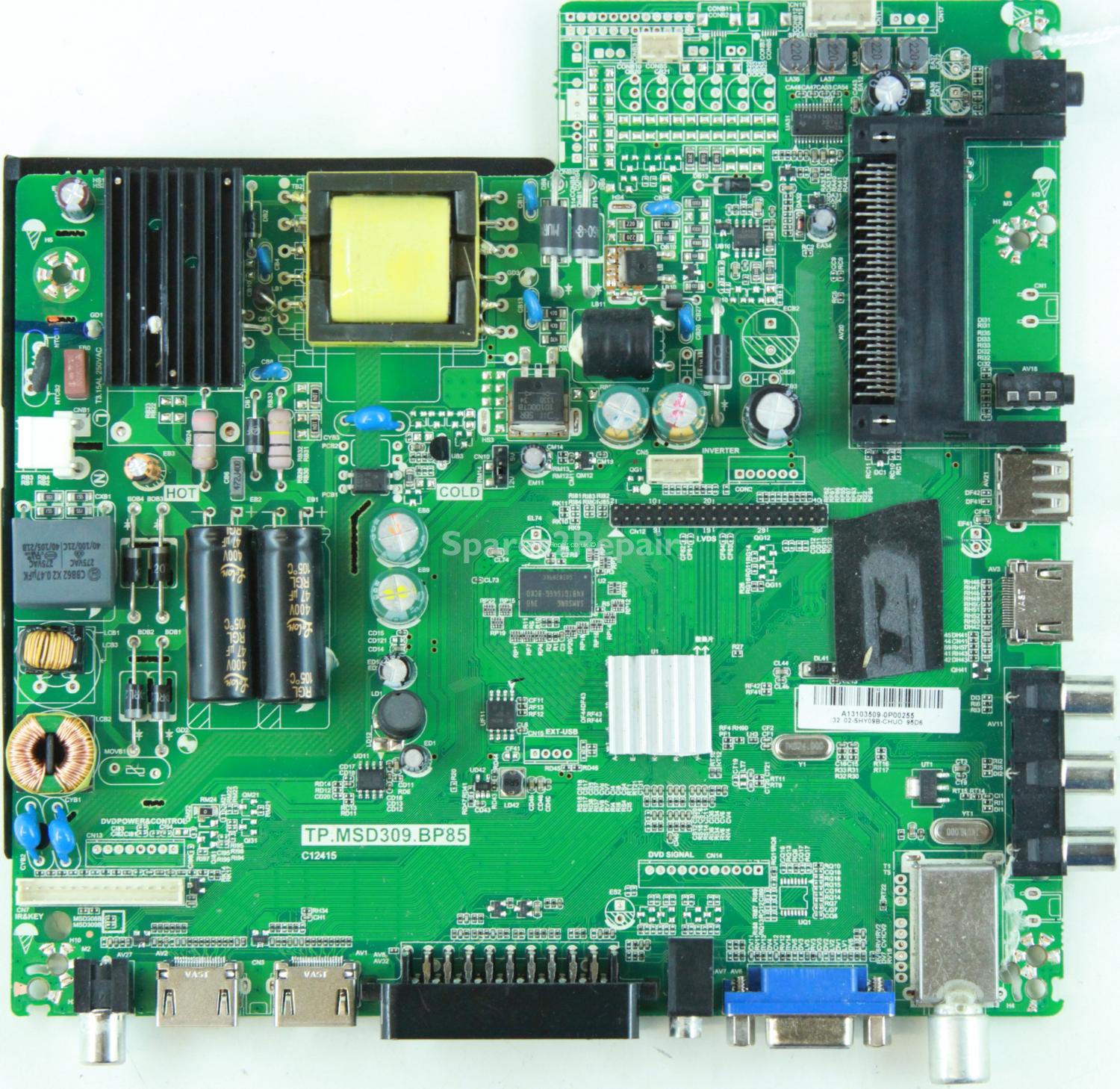 Blaupunkt 32/141I-GB-5B-HKUP-UK - Main Board - A13103509 - TP.MSD309.BP85 C12415