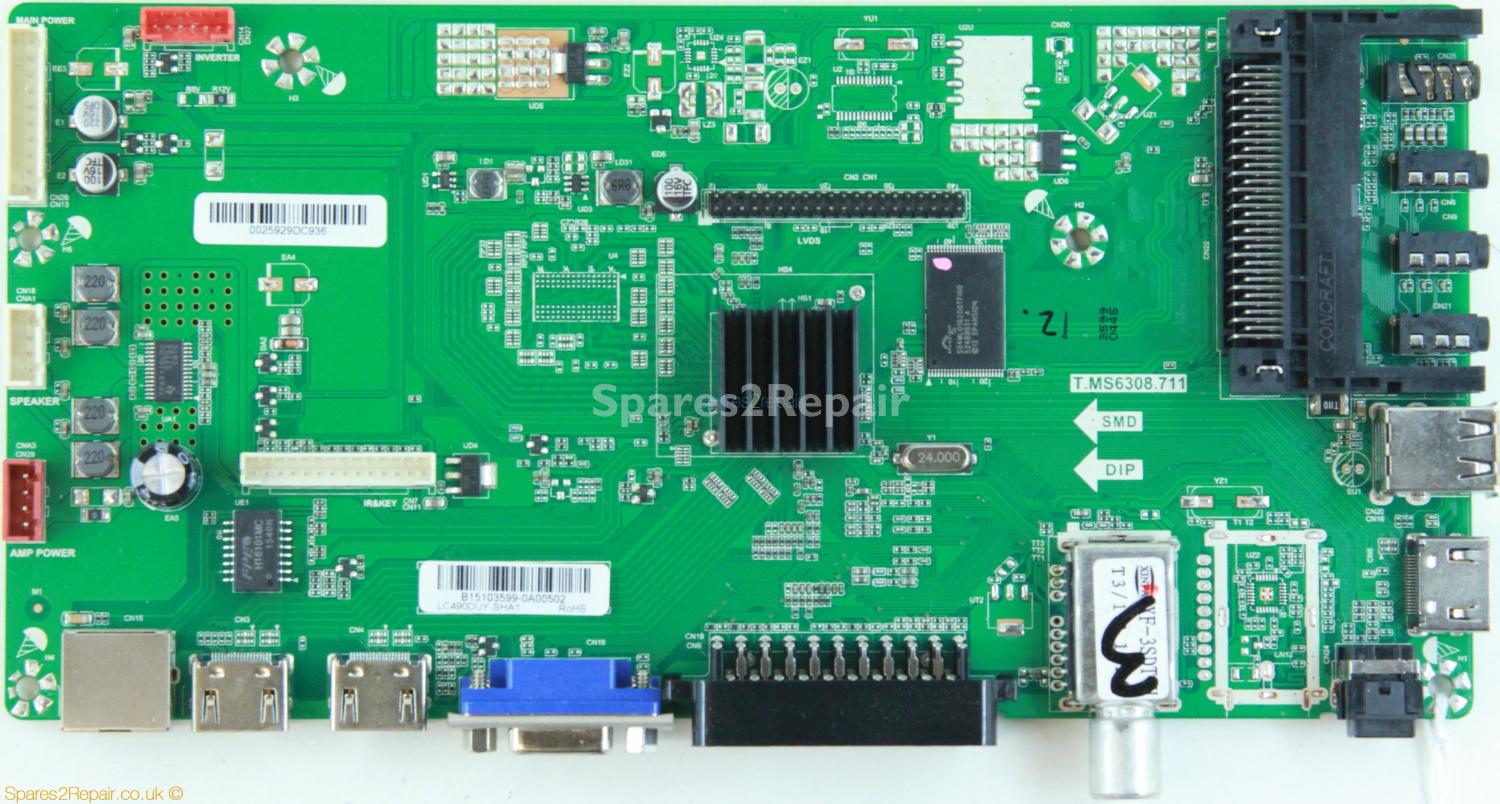 Blaupunkt 49/235Z-GB-11B-FGKU-UK - Main AV - T.MS6308.711 - B15103599 - LC490DUY-SHA1 - 04X-3 CVTE