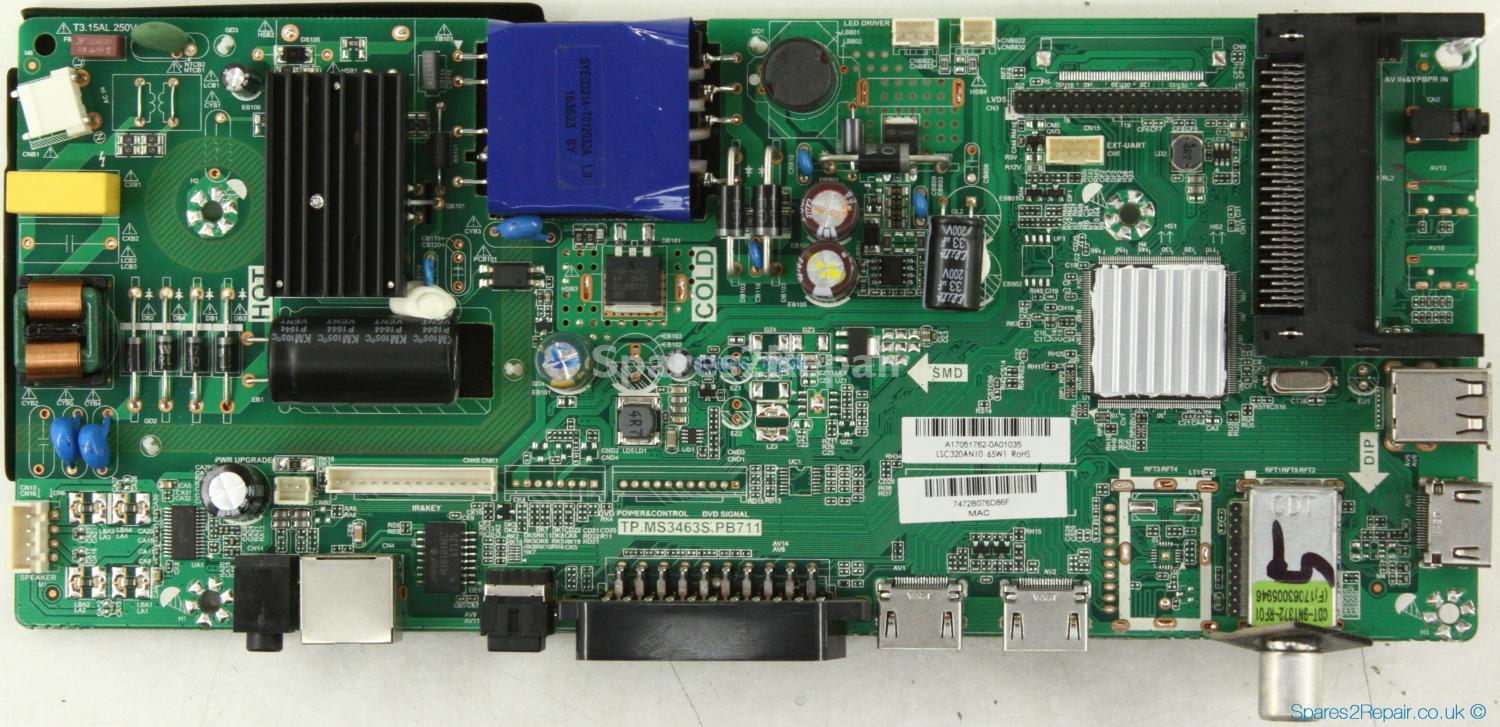 Blaupunkt 32/148O-GB-11B-EGP-UK - Main Board - A17051762 - TP.MS3463S.PB711