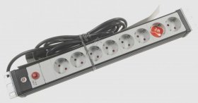 Brennenstuhl Eight-way Trailing Socket - Premium-line Steckdosenleiste FÜr SchaltschrÄnke 8-fach, 3m, Mit KaltgerÄ