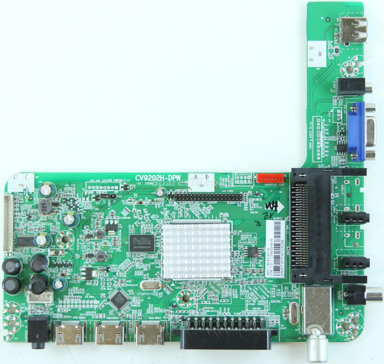 Cello C40227DVB - Main AV - CV9202H-DPW -12 - 131204 - 1.80.63.00710 - 7.01.1.CV9202H51R - PR140627A61S-3115