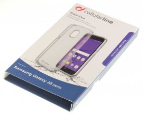 Cellular Line Leather Bag Gsm - Clearduogalj317t Clear Duo Backcover Transparent For Samsung Galaxy J3 (2017)
