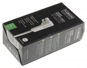 Flexson Mains Power Lead - Euro Power Supply Cable Angled White 35cm For Sonos Play:1