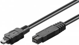Goobay Interface Connectors - Firewire 800 Adapterkabel, 9 Pin Zu 4 Pin, Ieee1394b