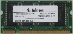 Infineon 256Mb PC-2700S DDR-333 Laptop Memory