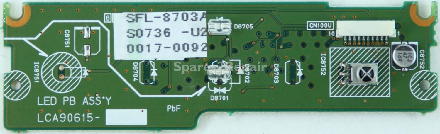 JVC LT-32DX7BJ - IR & LED - LCA90615 - SFL-8703A - LCB90615-001B - LED PB ASSY