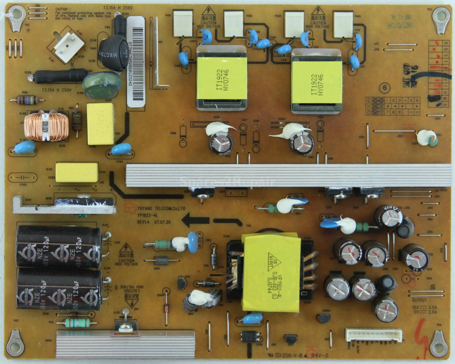 LG 22LS4D-ZB - PSU - YP1922-4L - REV1.4 - YUYANG TELECOM