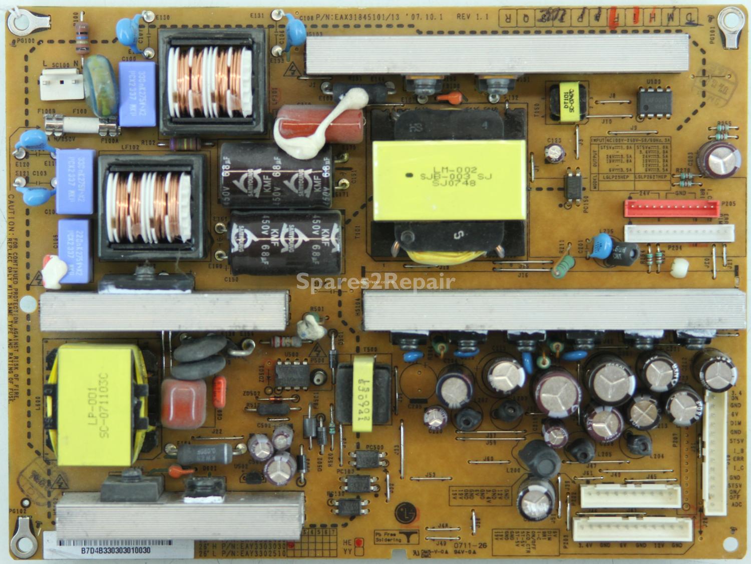 LG 26LC55 - PSU - EAY33030301 - EAX31845101/13 - Rev 1.1 - LGLP2627HEP