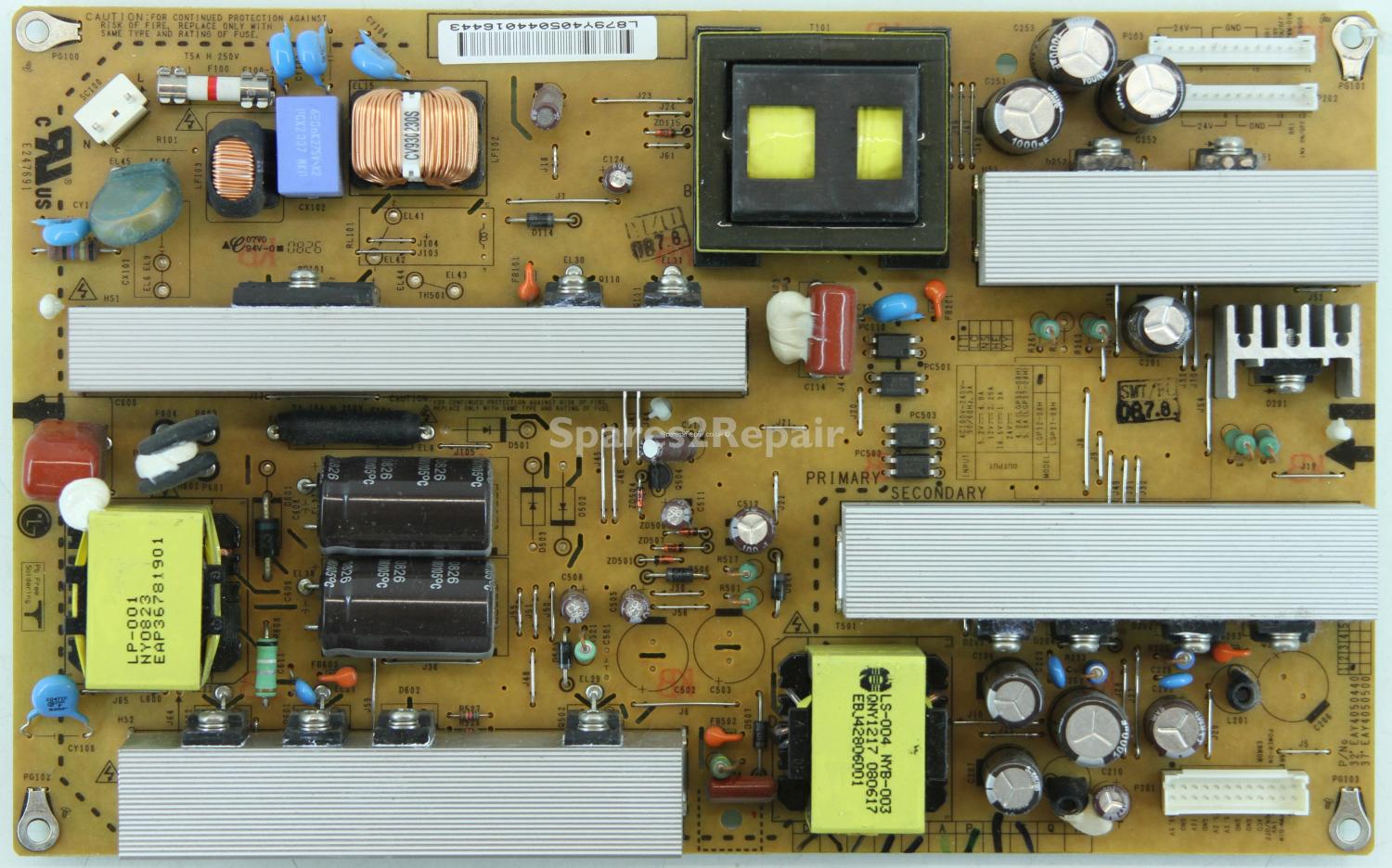 LG 32LF7700 - PSU - EAX40097901/15 - Rev 2.0 - EAY40504401 - LGP32-08H