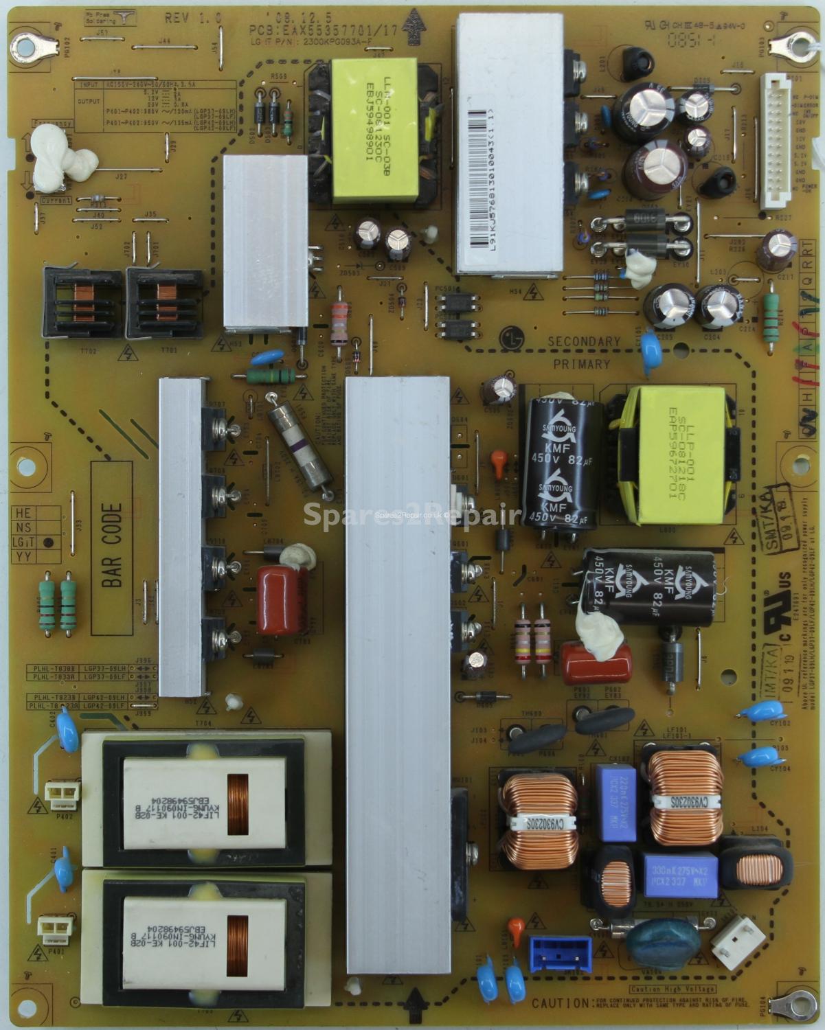 LG 42LH3000 - PSU - EAX55357701/17 - Rev 1.0 - 2300KPG093A-F - LGP42-09LF