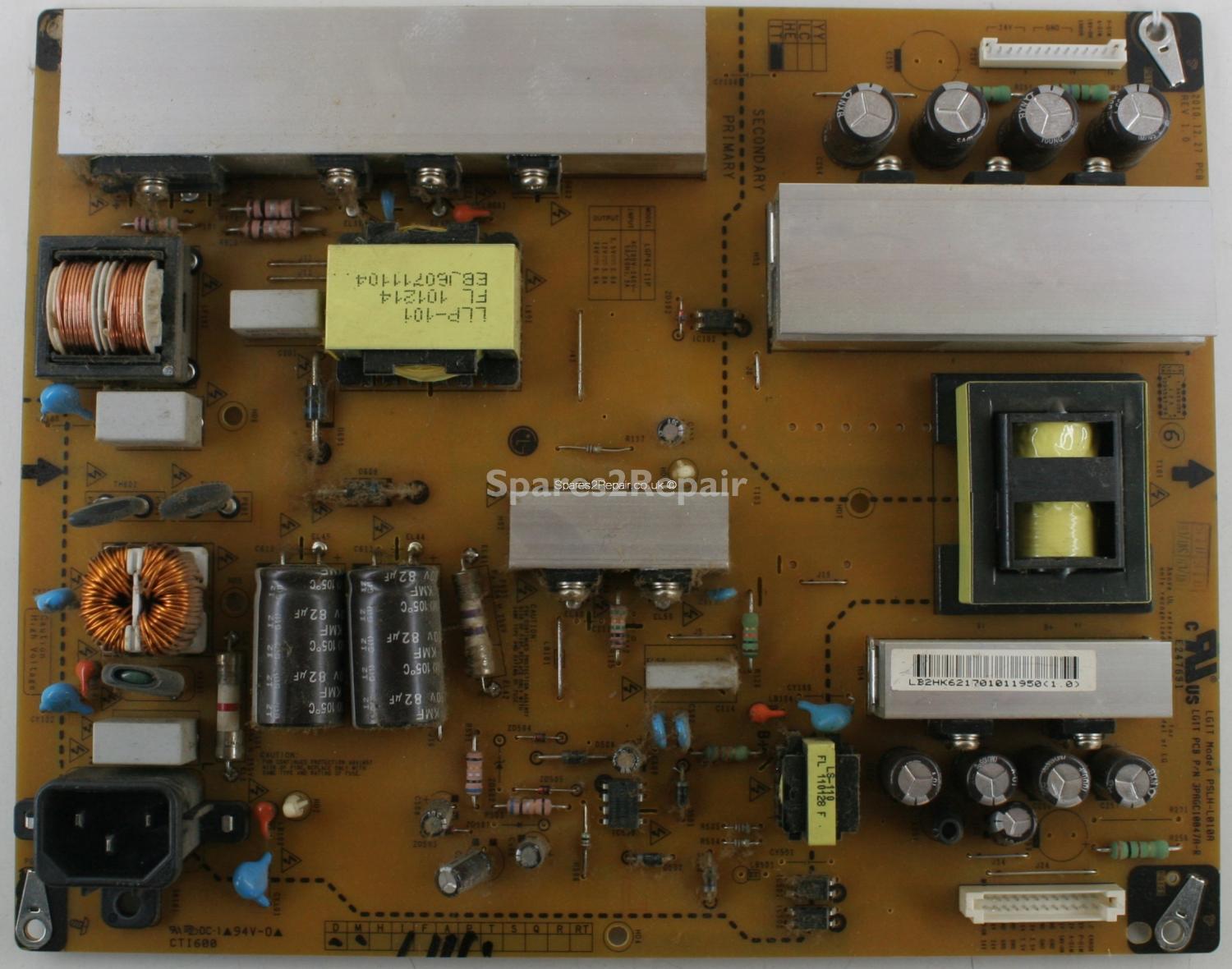 LG 42LK450 - Power Supply - EAY62170101 - EAX63543801/9 REV:1.0 - PSLH-L010A - 3PAGC10047A-R