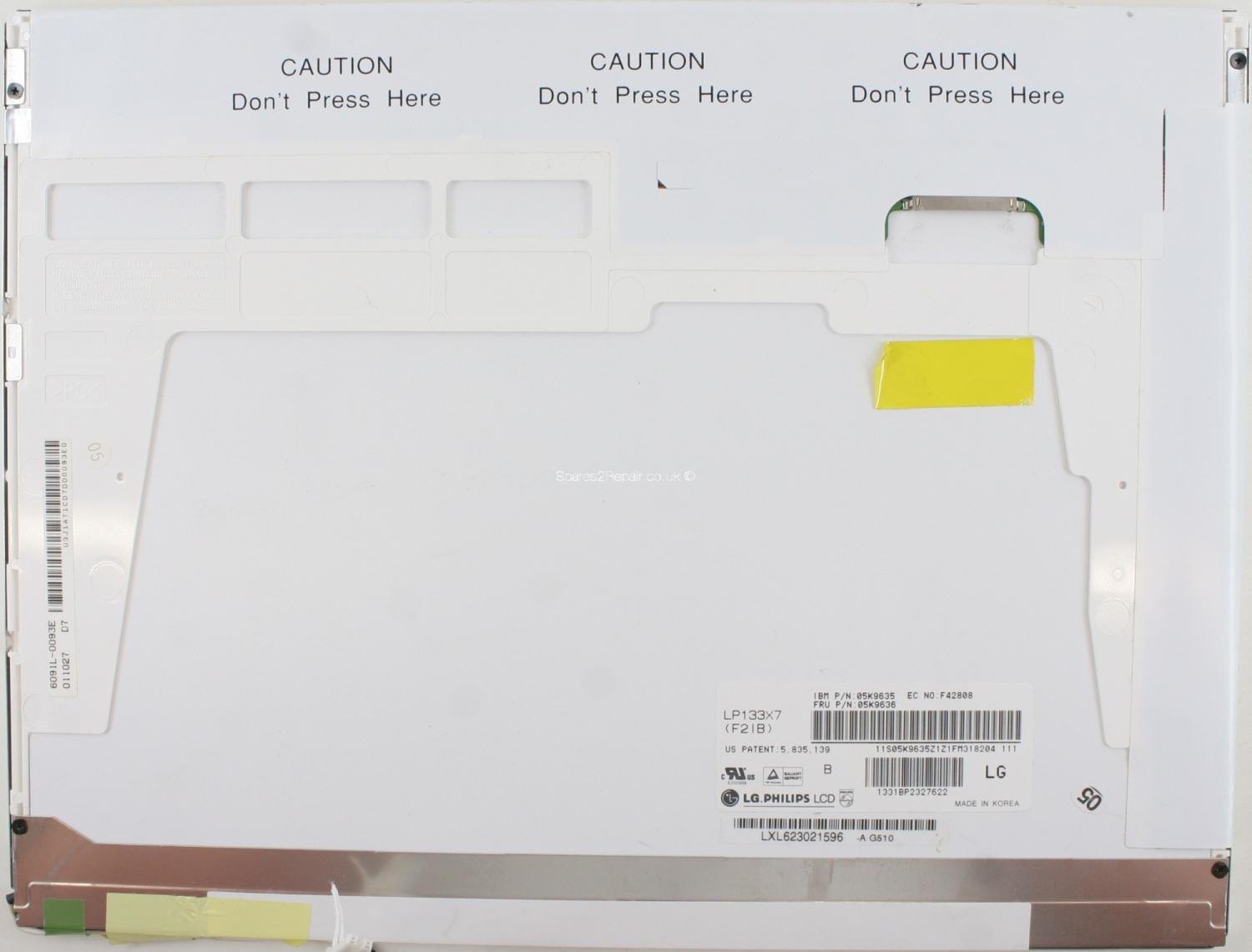 LG Philips - 13.3 Inch - LP133X7 (F2IB) - 6091L-0093E - D7 - XGA (1024x768)