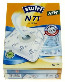 Melitta Vacuum Cleaner Bags - N71 N71 Swirl Dust Bags X4 For Adaptable For Nilfisk