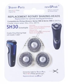 Newspeak Shaver Head - Alternative Shaving Head Set For Philips Sh30 For Series 1000 + 3000
