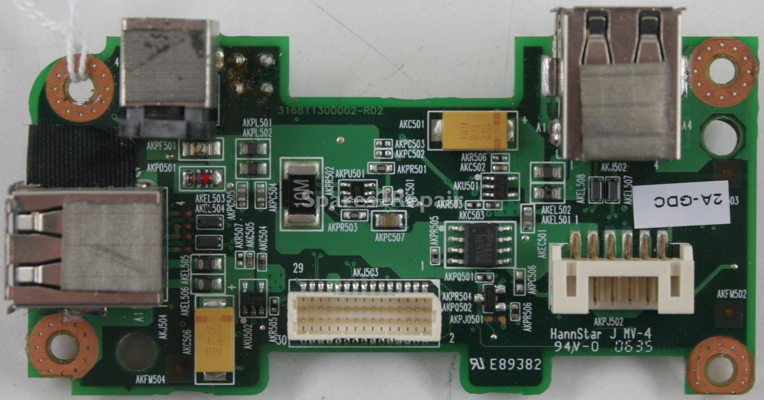 Packard Bell Easynote MV46-005 - Charger Socket & USB Board - 316811300002-R02