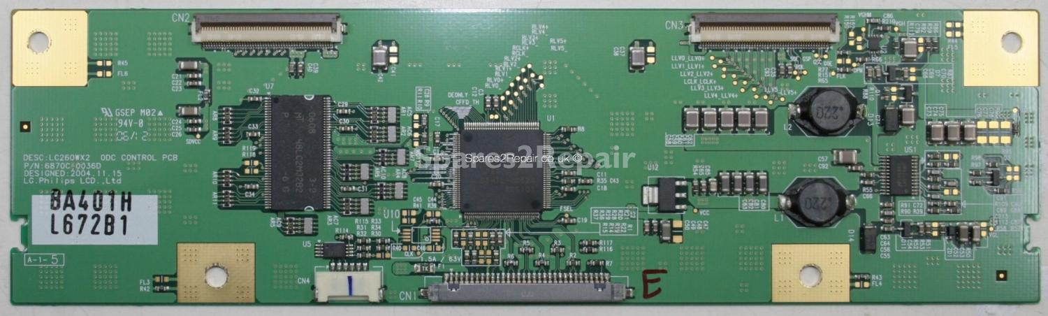 Philips 26PF7521D/10 - LVDS - 6870C-0036D - 6871L-0672B - LC260WX2 ODC CONTROL PCB