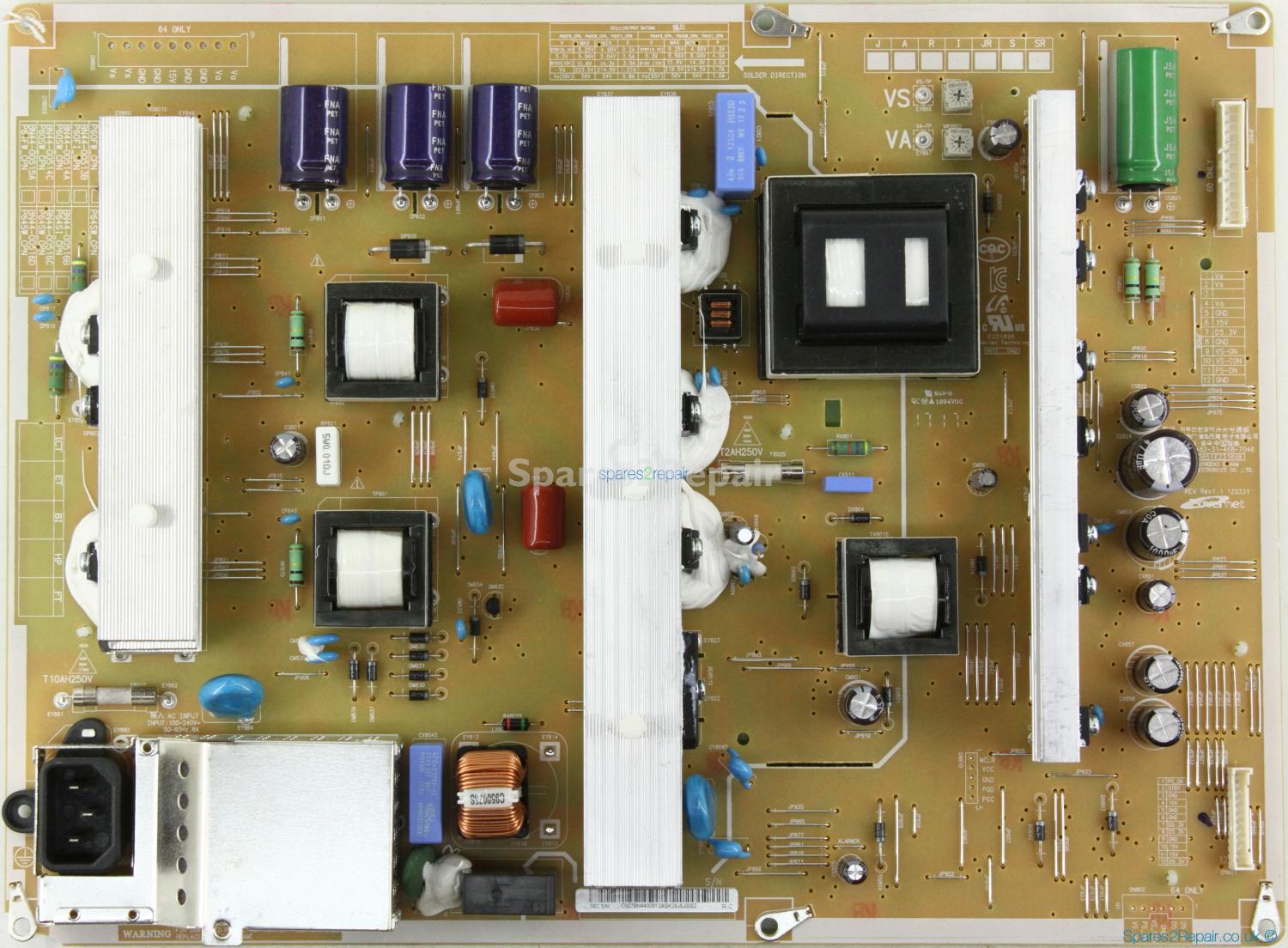 Samsung PS60ES6500 - Power Supply - BN44-00513A - Rev 1.1 - P60FW_CPN