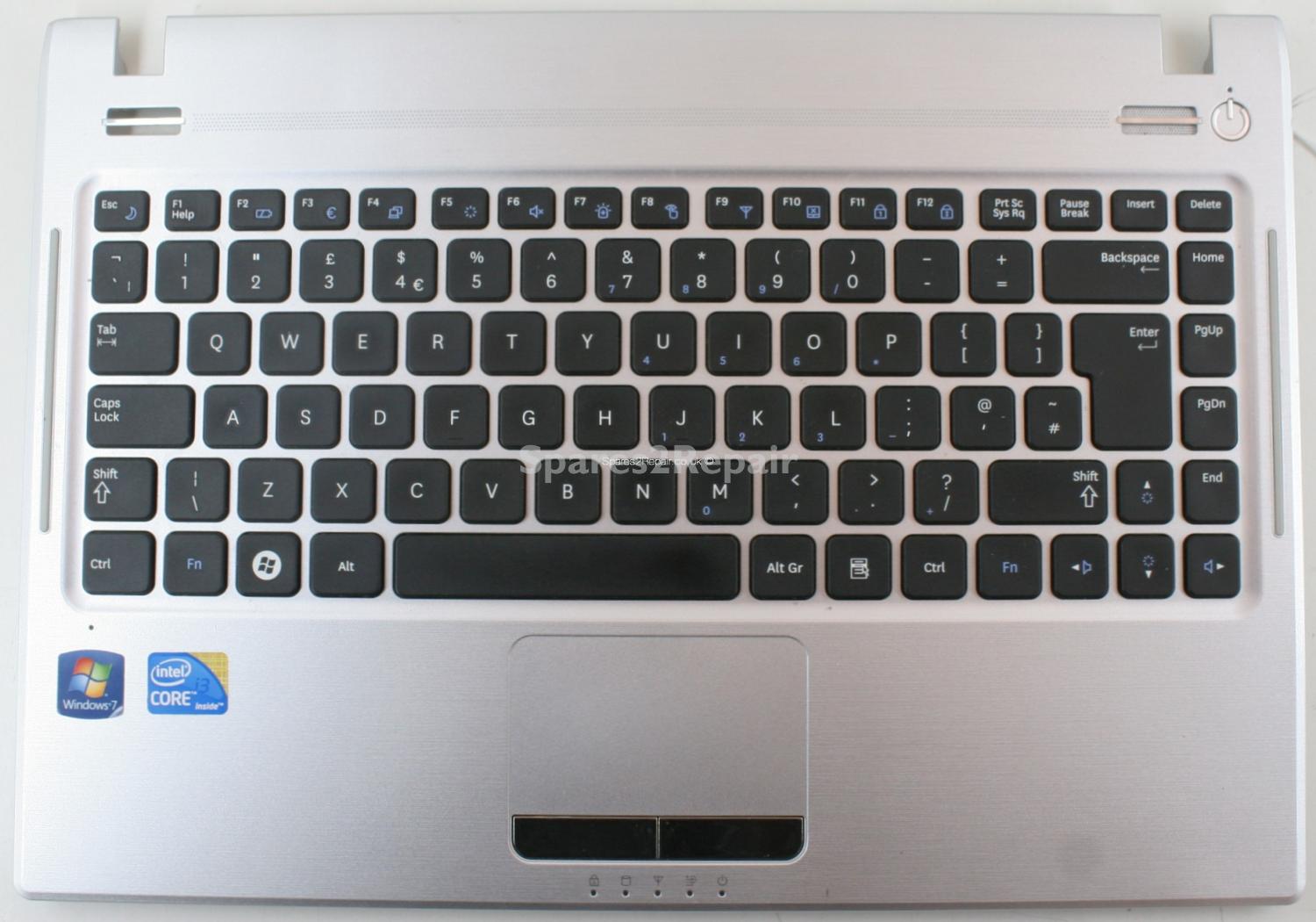Samsung Q330 - Palmrest & Touchpad (With Keyboard) - Grade A - BA75-02600A - Rev:0.0