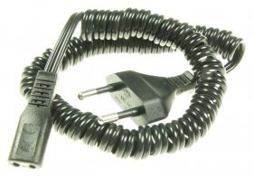 Shaver Cable - Mains Spiral Shaver Lead - 1 0m